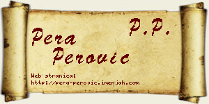 Pera Perović vizit kartica